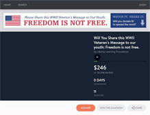 Tablet Screenshot of freedomisnotfree.causevox.com