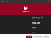 Tablet Screenshot of buildingwithpride.causevox.com